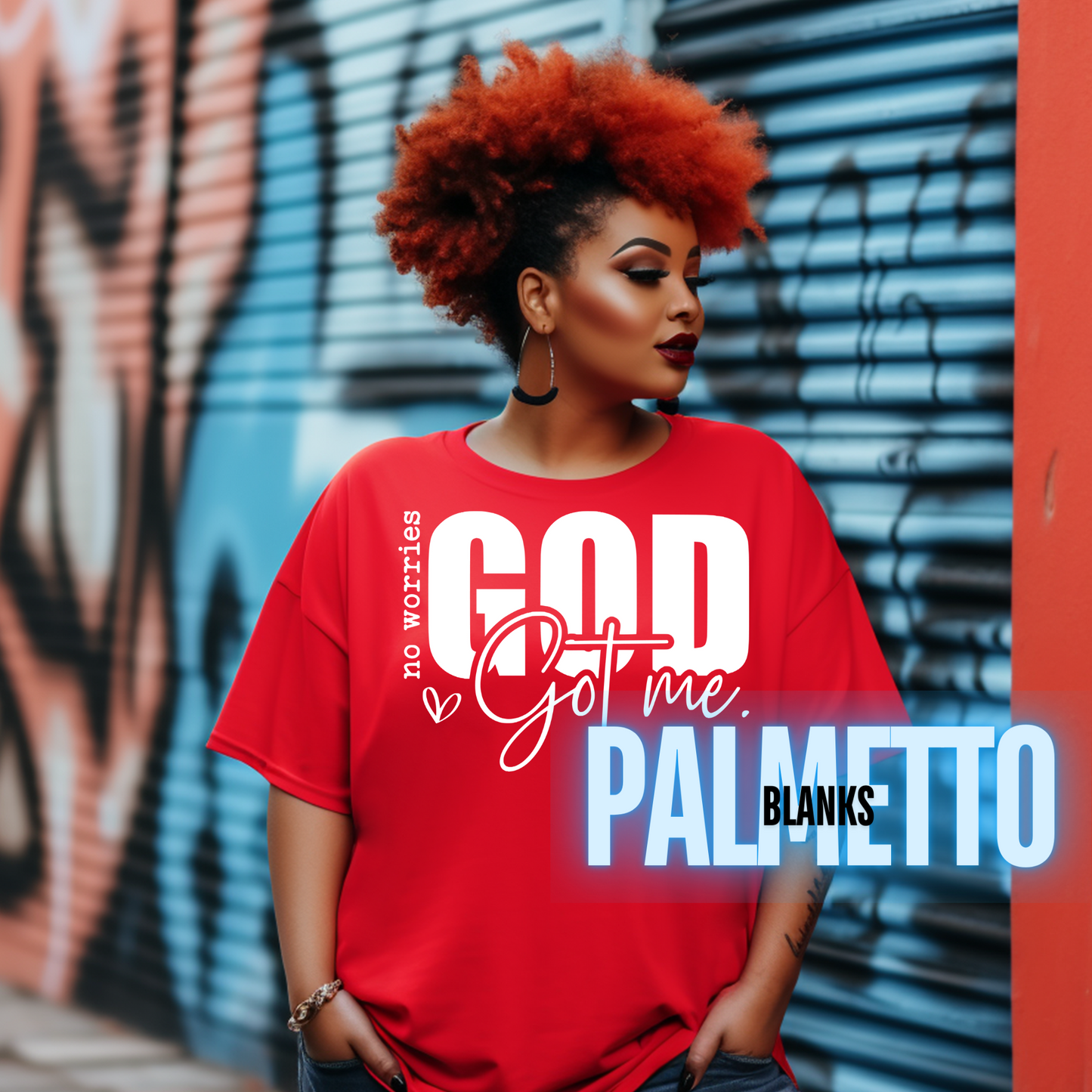 No Worries, God Got Me Screen Print Transfer