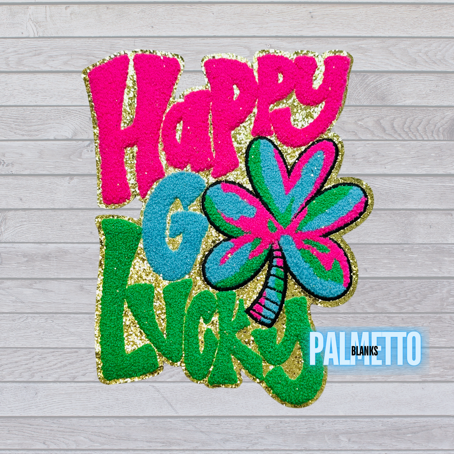 Happy Go Lucky Chenille Patch