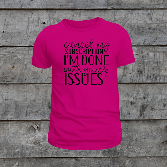 Cancel My Subscription Screen Print Transfer