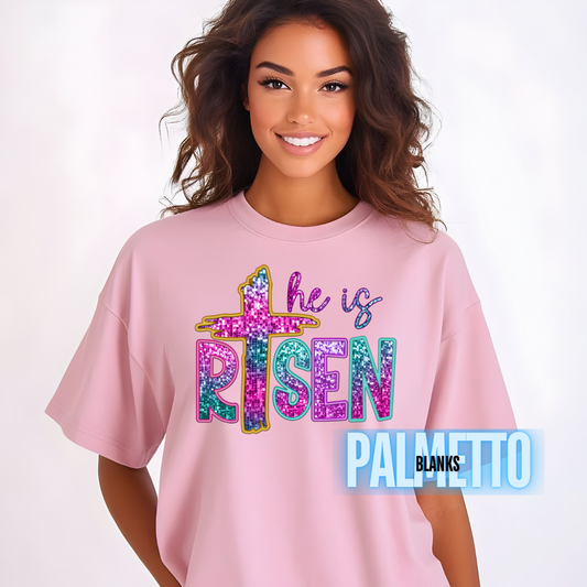 He is Risen -  Full Color Screen Print Transfer