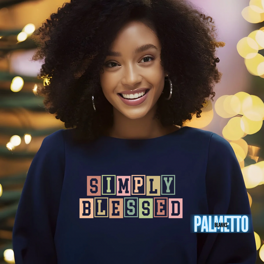 Simply Blessed  -  Full Color Transfer