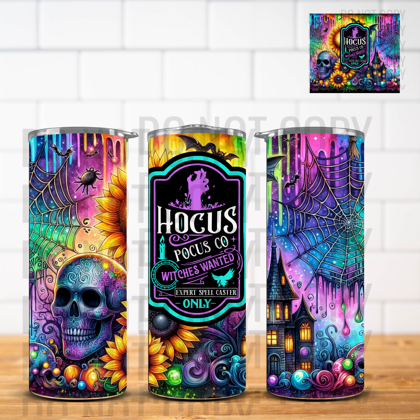 Colorful Halloween Tumbler Wraps