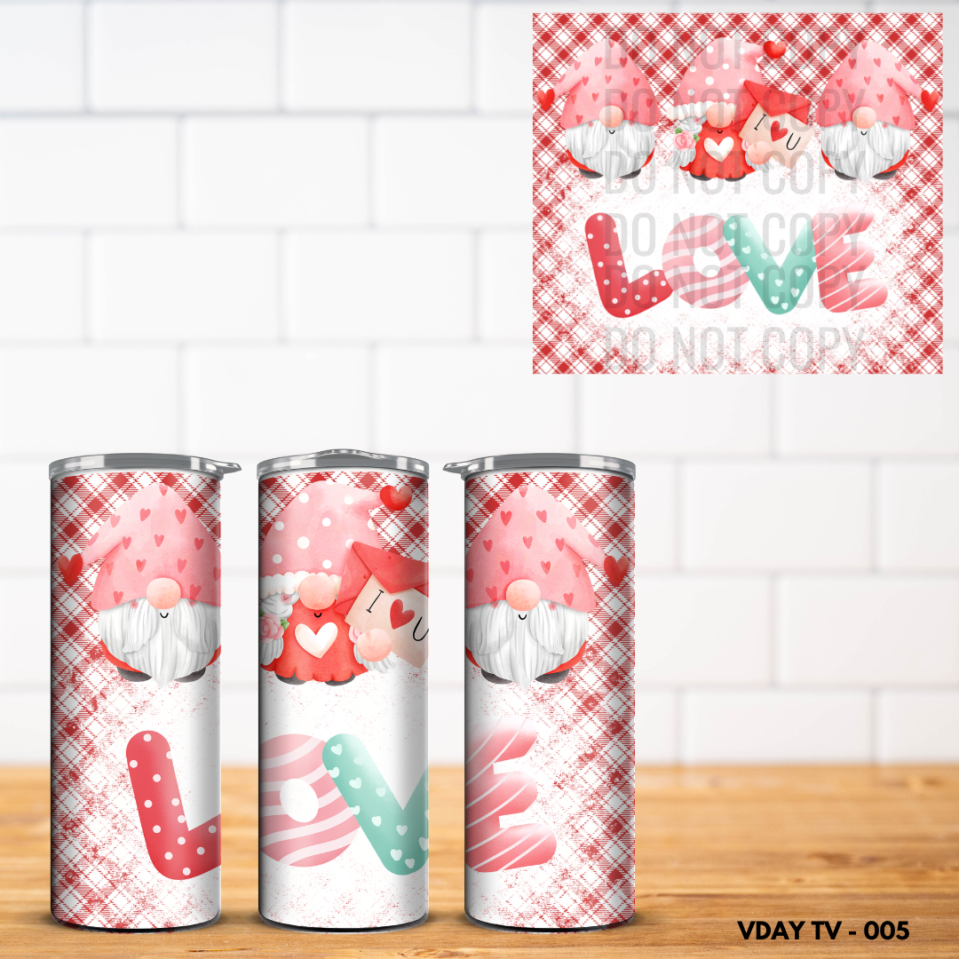Valentine Vinyl Tumbler Wrap