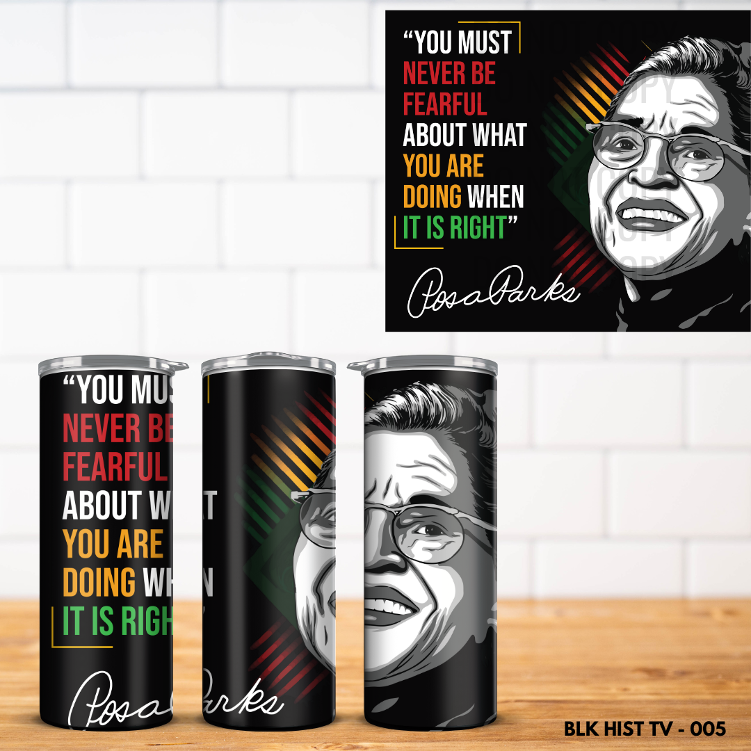 Black History Vinyl Tumbler Wrap