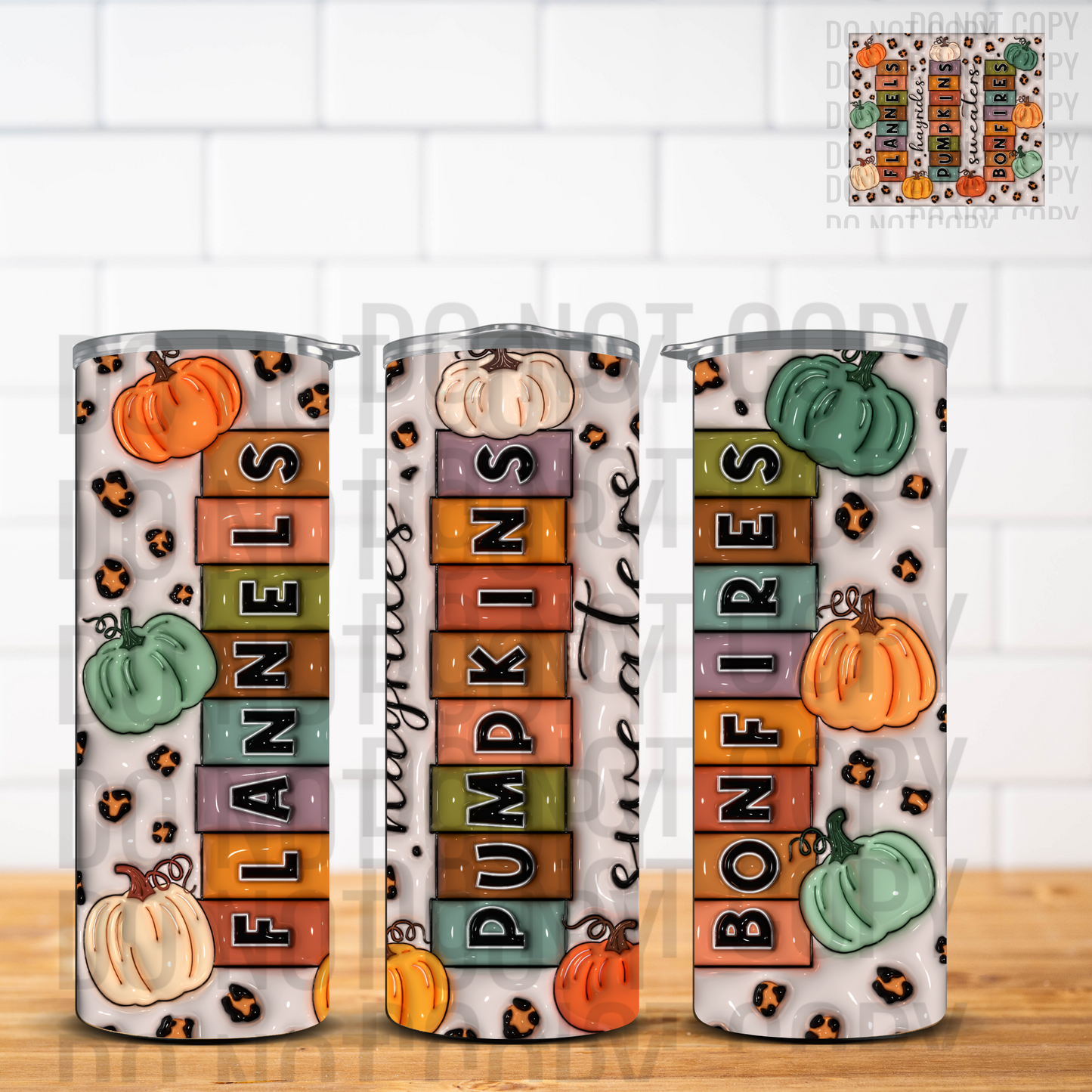 Fall Designs Tumbler Wraps