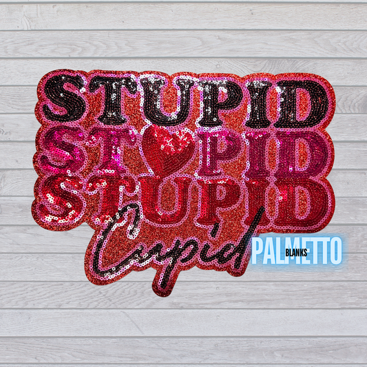Stupid Cupid Sequin Patch