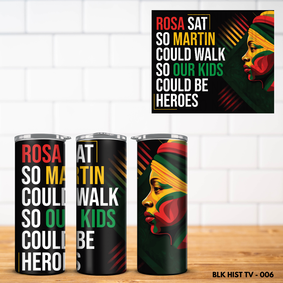 Black History Vinyl Tumbler Wrap