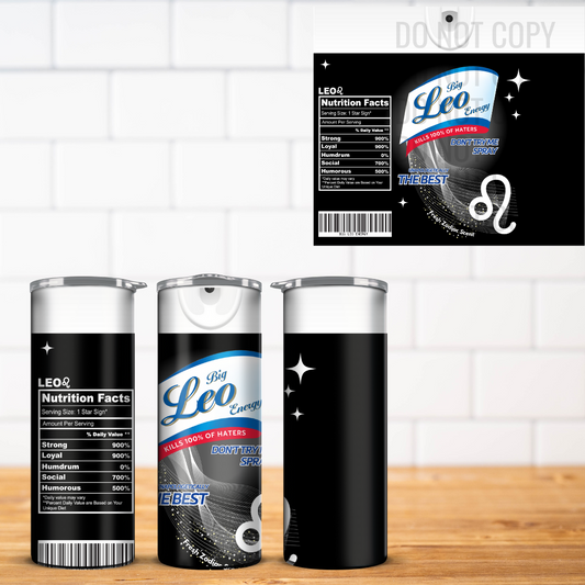 Big Zodiac Energy Vinyl Tumbler Wrap