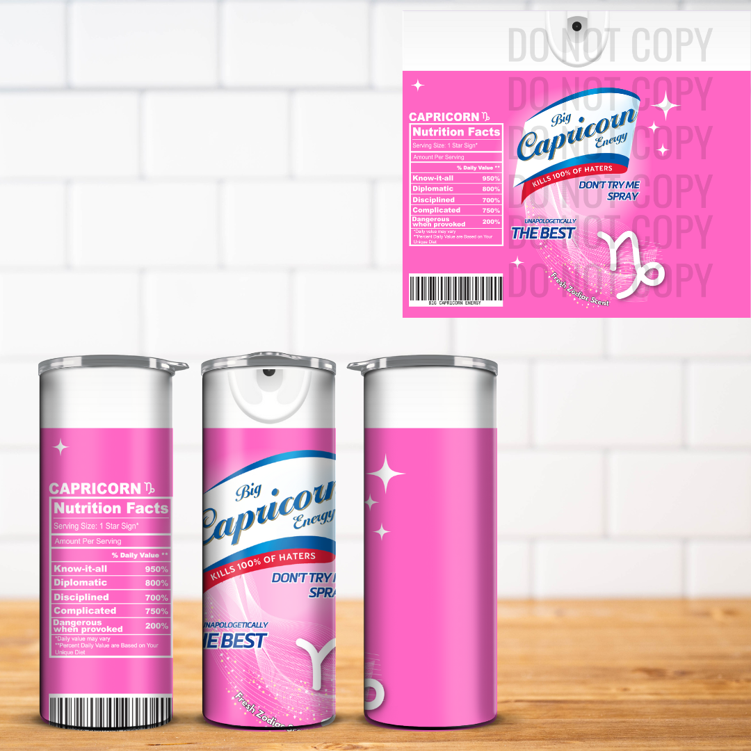 Big Zodiac Energy Vinyl Tumbler Wrap