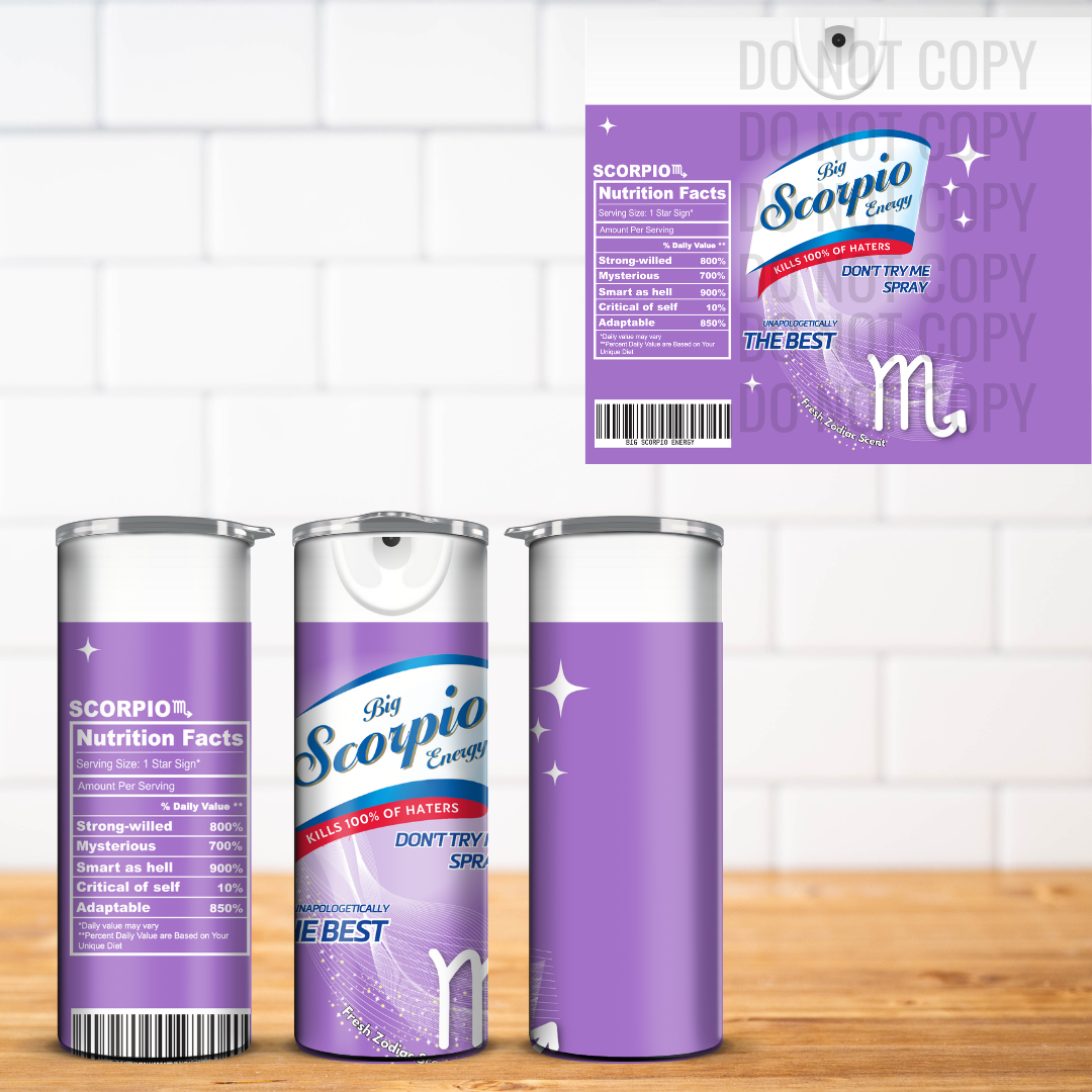 Big Zodiac Energy Vinyl Tumbler Wrap