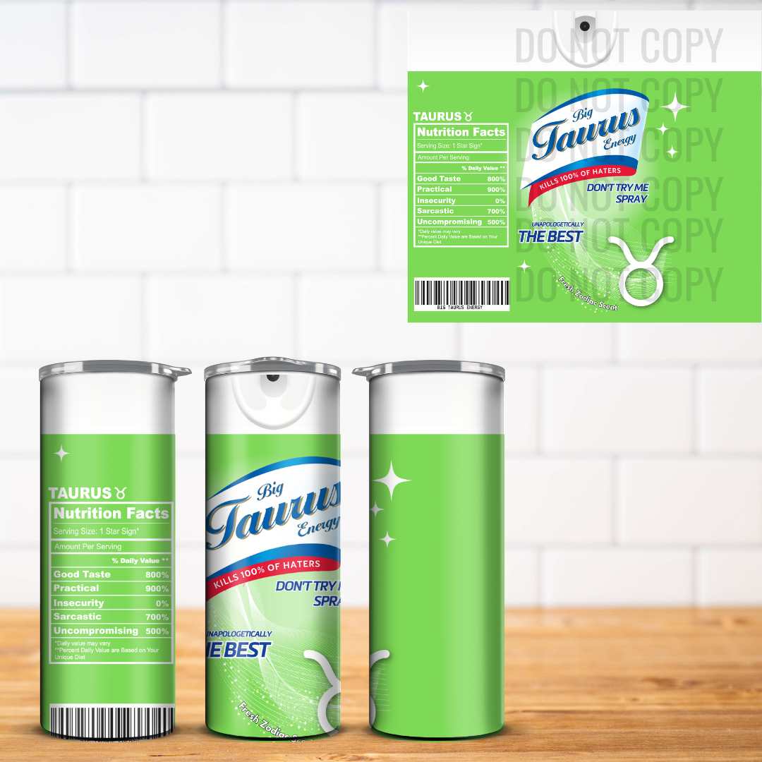 Big Zodiac Energy Vinyl Tumbler Wrap