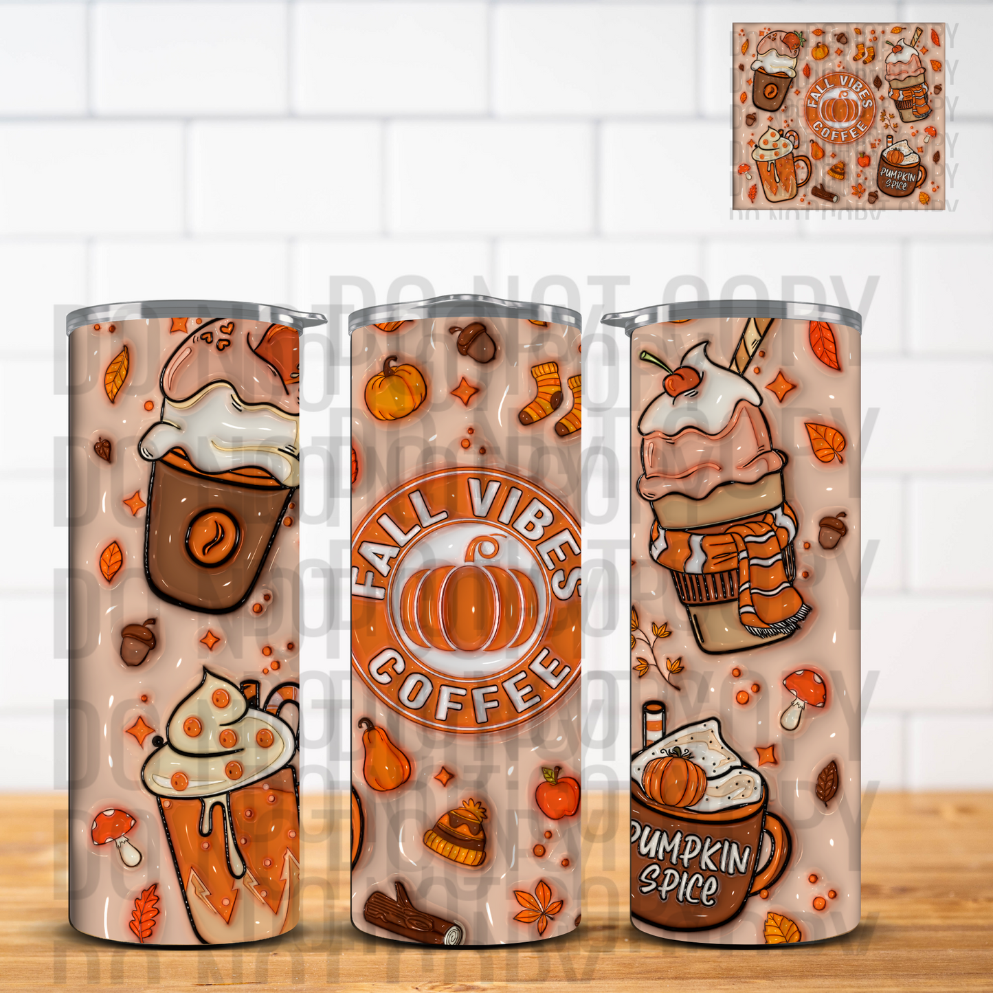 Fall Designs Tumbler Wraps