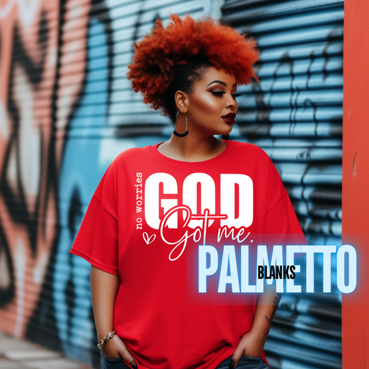 No Worries, God Got Me Screen Print Transfer
