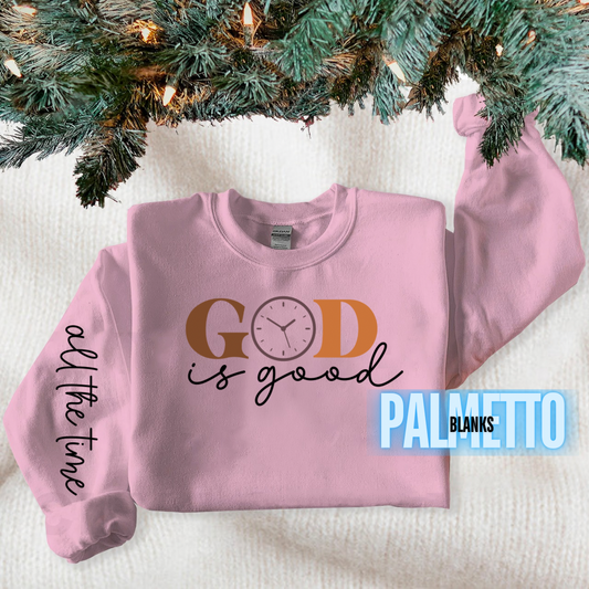 God is Good All the Time (w/sleeve design) - Full Color Screen Print Transfer