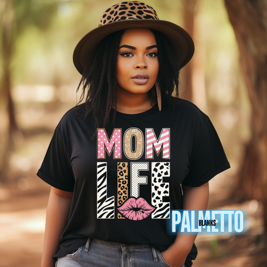 Mom Life Leopard  Full Color Transfer -